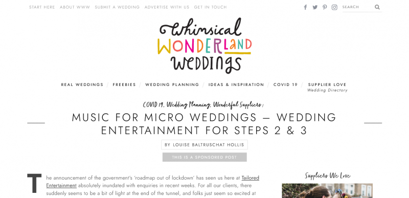 Music for Micro Weddings â€“ Wedding Entertainment for Steps 2 & 3